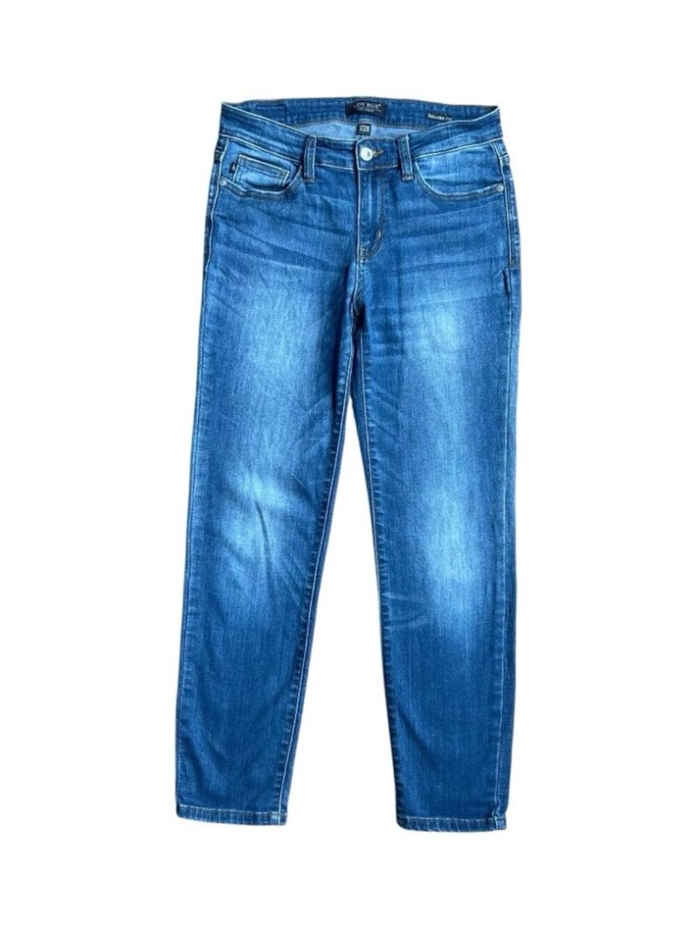 Judy Blue Relaxed Cropped Jeans Medium Wash Stretch‎ Denim Women’s 28